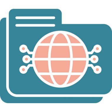 Web simgesi. Kürenin vektör illüstrasyonu