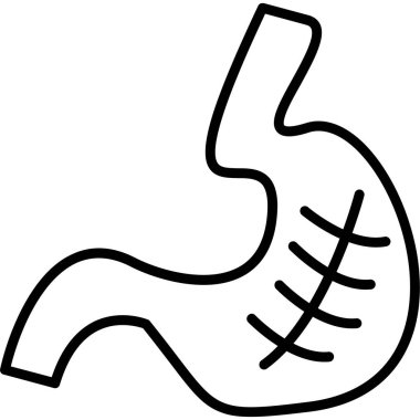 Bir mide simgesinin vektör çizimi