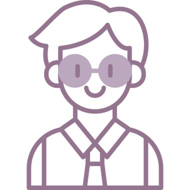 Erkek ikonu. vektör illüstrasyonu