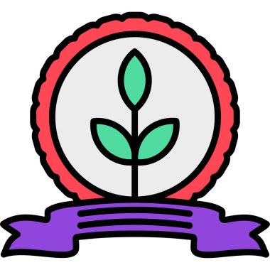 Bir bitki simgesinin vektör illüstrasyonu