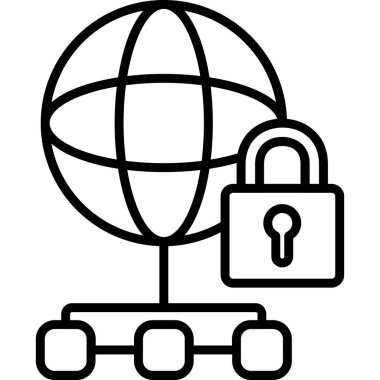 Internet güvenlik vektör simgesi