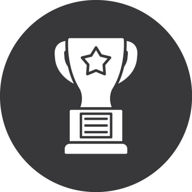 ödül kupa ödül ikonu katı stil