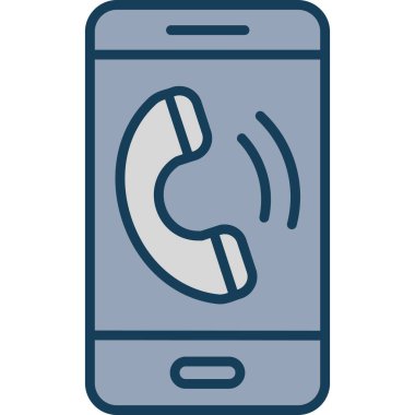 Akıllı telefon görüşmesi. Vektör çizim