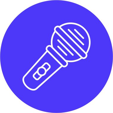 Mikrofon. Web simgesi basit illüstrasyon