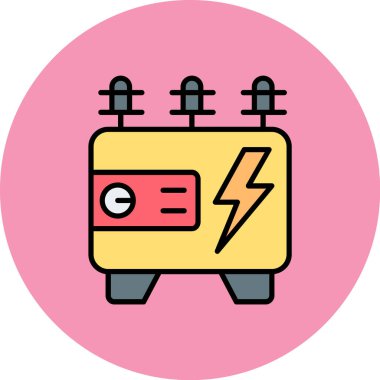 Elektrik güç simgesinin vektör illüstrasyonu