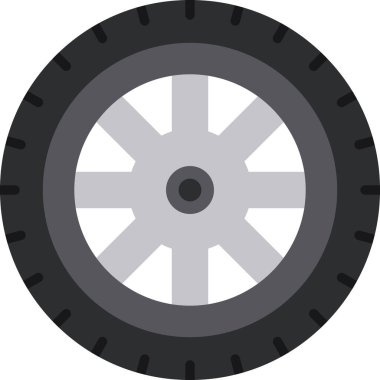 Tekerlek. Web simgesi basit illüstrasyon