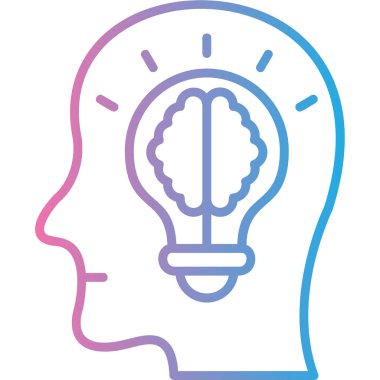 yaratıcı fikir ışık simgesi - taslak biçimi