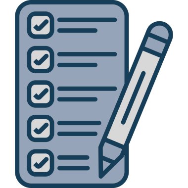 Kontrol listesi. Web simgesi basit illüstrasyon