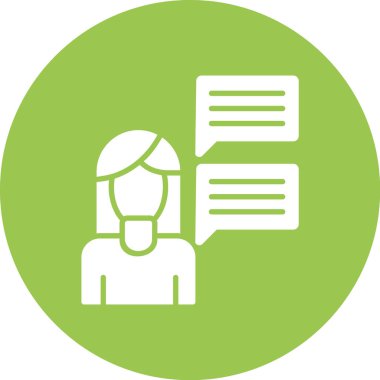 Kadın. Web simgesi basit illüstrasyon
