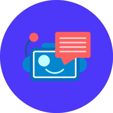 Sohbet simgesinin vektör illüstrasyonu