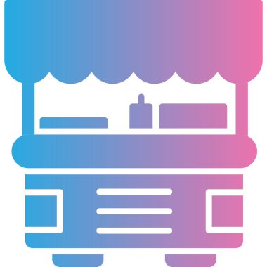 El arabası. Web simgesi basit illüstrasyon