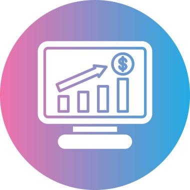 İş ve finans simgesinin vektör illüstrasyonu