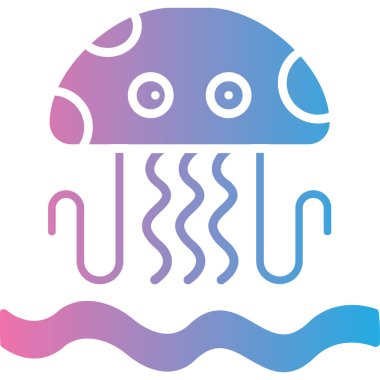 Ahtapot. Web simgesi basit illüstrasyon