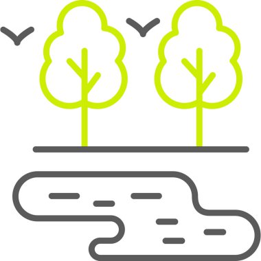 ağaç simgesi vektör illüstrasyonu