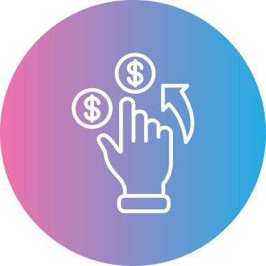 Dolar. Web simgesi basit illüstrasyon