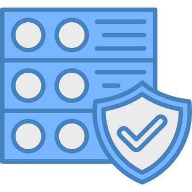 güvenli web renk simgesi basit düz biçim