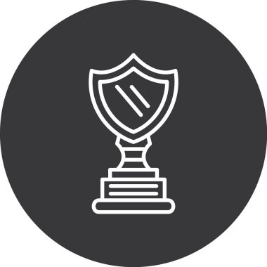 Ödül kupası simgesi, vektör illüstrasyonu