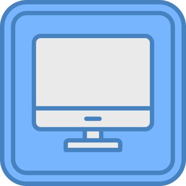 Bilgisayar. Web simgesi basit tasarım