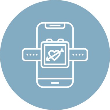 Akıllı telefon simgesi, basit vektör illüstrasyonu