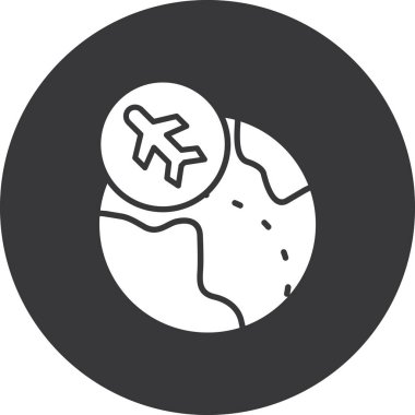 Seyahat ve tatil sembolünün vektör çizimi