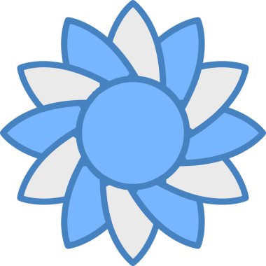 Çiçek süsleme simgesi - taslak biçimi