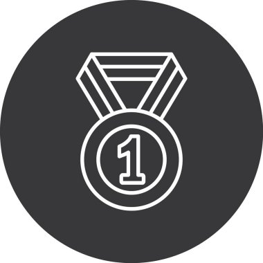 Madalya Vektörü Şekil Simgesi Tasarımı