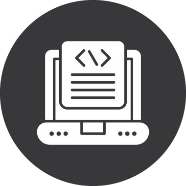 Kodlama simgesi kodlanıyor. kodlama vektör sembolünün özet çizimi