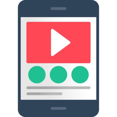 web simgesi, akıllı telefonun vektör illüstrasyonu