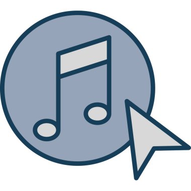 Müzik simgesinin vektör illüstrasyonu