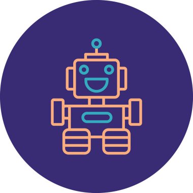 Robot simgesinin vektör illüstrasyonu
