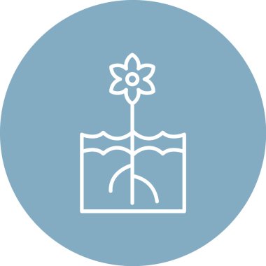 beautiful flower vector line icon