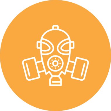 gaz maskesi ikon vektör illüstrasyonu