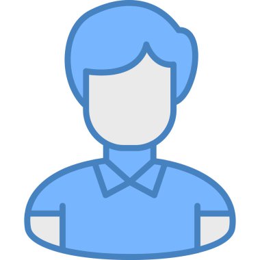 Adamım. Web simgesi basit illüstrasyon