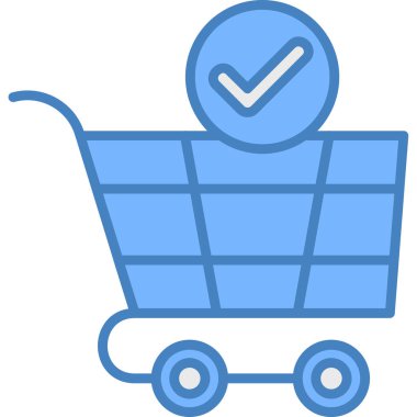 Alışveriş arabası ikonu. Basit tasarım