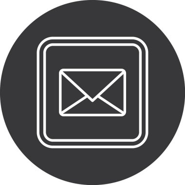 Mesaj var. Web simgesi basit illüstrasyon