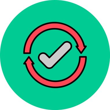 İşaretleme simgesi vektör illüstrasyonunu kontrol et