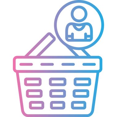 Alışveriş sepeti simgesi basit tasarım