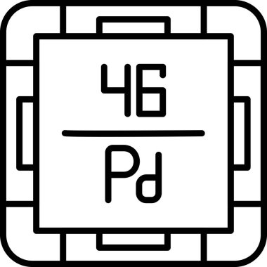 periyodik tablo simgesi, vektör illüstrasyonu