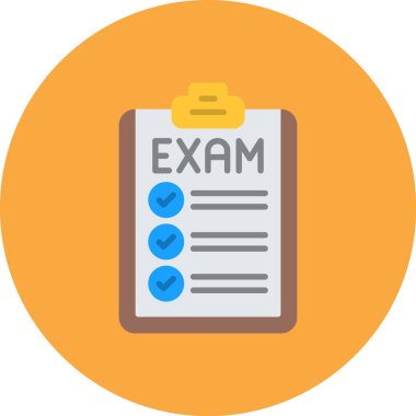 sınav modern simgesi, vektör illüstrasyonu