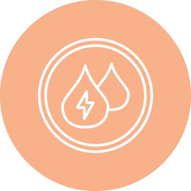 Benzersiz Yıldırım Vektör Satırı Simgesi