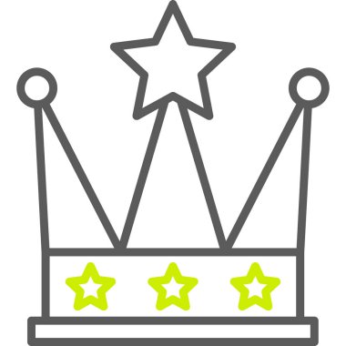 taç simgesi vektör illüstrasyonu