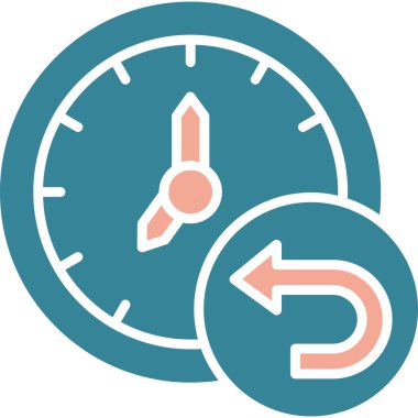 Saat simgesi, vektör illüstrasyonu basit tasarım