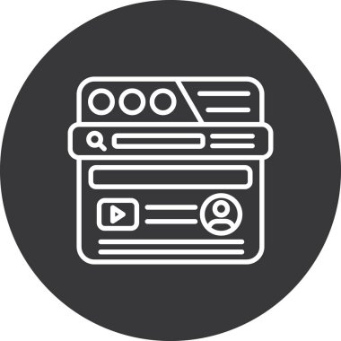 tarayıcı simgesi vektör illüstrasyonu