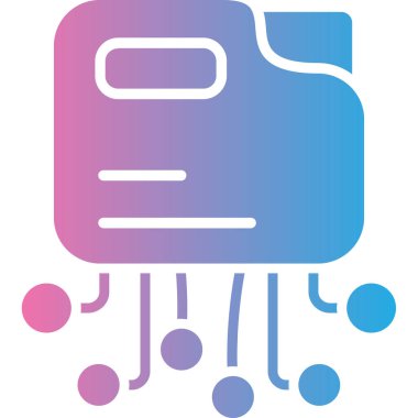 Mavi ve pembe renk simgesinin vektör illüstrasyonu