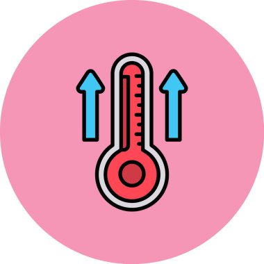 Sıcaklık. Web simgesi basit tasarım