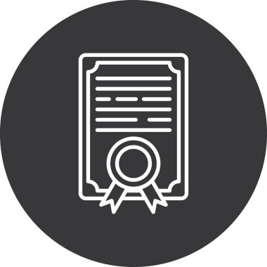 Sertifika vektör düz simgesi