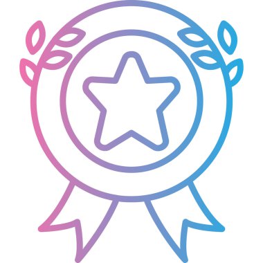 Madalya. Web simgesi basit illüstrasyon