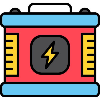 pil elektrik simgesi, vektör illüstrasyonu