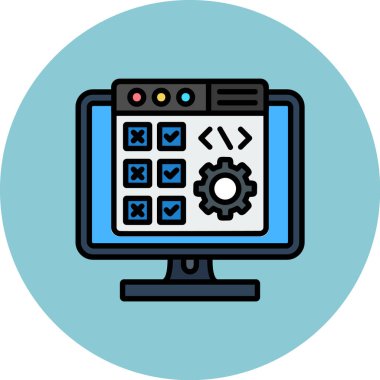 Web tasarım simgesi, vektör illüstrasyonu