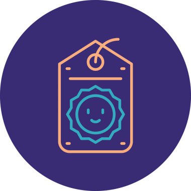 Mavi bir simgenin vektör illüstrasyonu